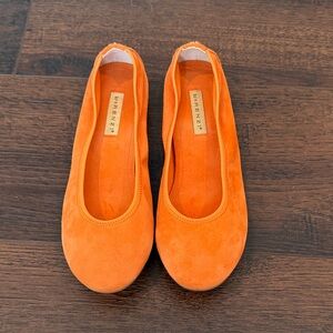 Women's Vibrant Orange Flats